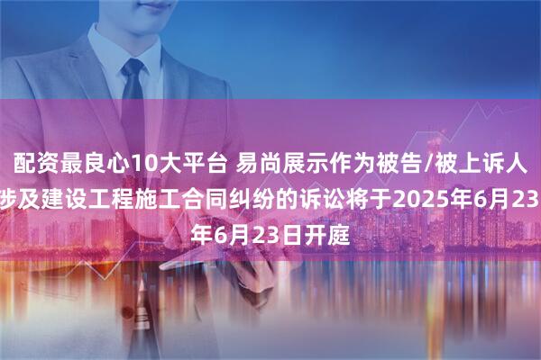 配资最良心10大平台 易尚展示作为被告/被上诉人的1起涉及建设工程施工合同纠纷的诉讼将于2025年6月23日开庭